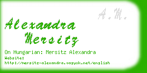 alexandra mersitz business card